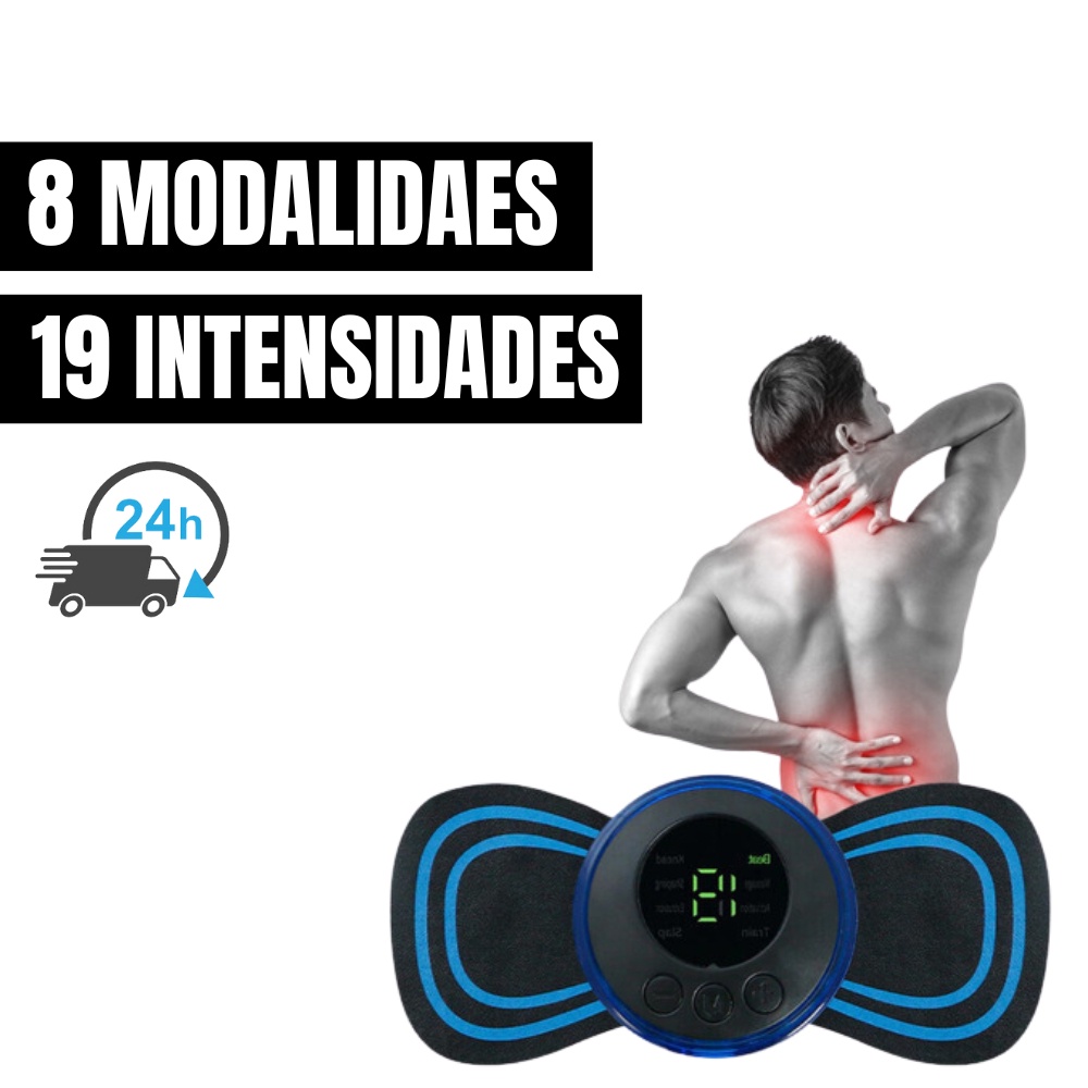 Mini Massageador Elétrico Portátil Cervical EMS Alivia Dores Corpo Pescoço