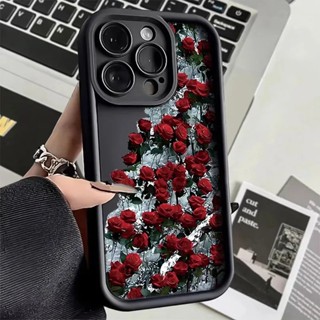 Capa De Silicone Vermelha Para Telefone iPhone 15 14 13 12 11 Max Plus XR X XS 8 7 SE 2020 Macia À Prova De Choque