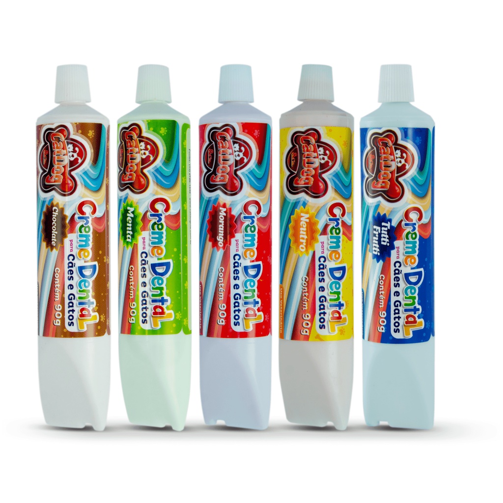 Pasta de Dente para Cachorro e Gato CatDog 90g Sabores Diversos