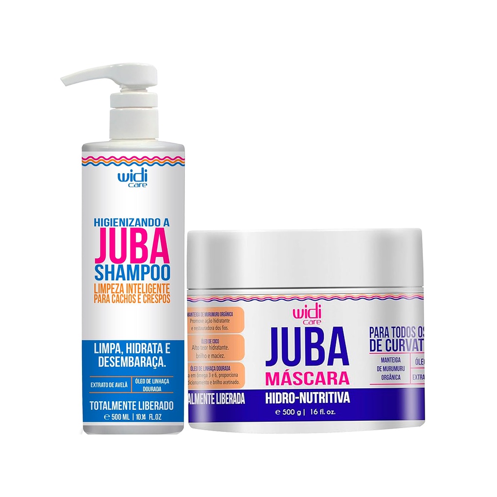 Kit Juba Shampoo 500ml e Máscara 500ml - Widi Care - Beauty