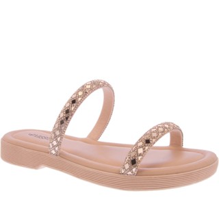 Tamanco Mississipi Flatform Detalhe Pedraria Rosé