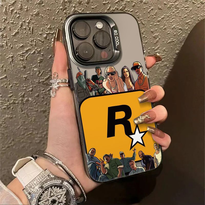 Luxo Trendy Personalização Da Caixa Do Telefone Celular Personalizada Para IPhone 15 14 11 13 12 Pro Max Plus X XR XSMAX Botões Galvanizados À Prova De Choque Gradiente Anti-Queda Capa Móvel