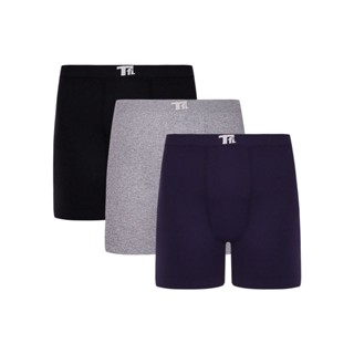 Kit com 3 Cuecas Boxer Microfibra sem Costura Plus Size Trifil