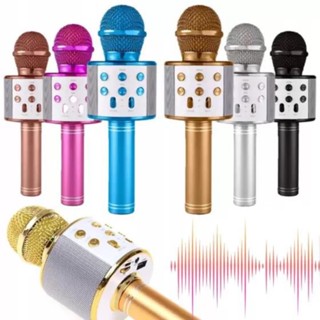 Microfone Sem Fio Karaoke com Bluetooth e Efeito Sonoro Recarregavel