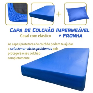 Capa para Colchão Impermeável Tamanho Solteiro Varias Medidas com Fronha Travesseiro