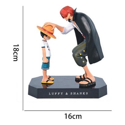 Boneco One Piece - Shanks E Luffy - Action Figure 18cm - Boneco