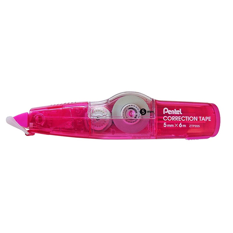 Corretivo em fita Correction Tape Rosa + refil 5mmx6m Pentel - Stationery