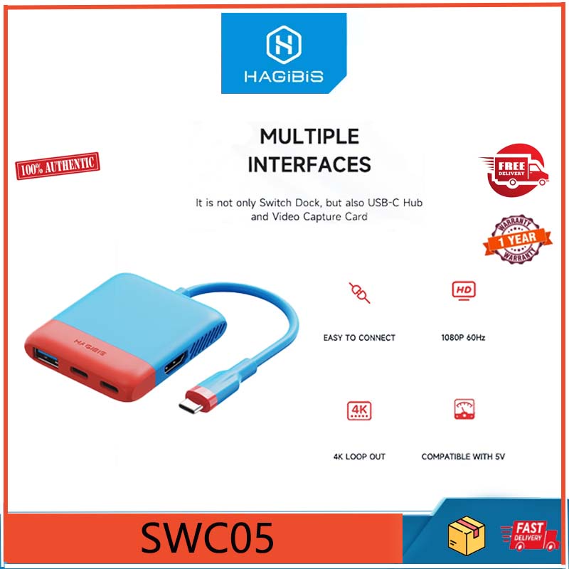 Placa De Captura De Vídeo Hagibis SWC05 Switch , Nintendo/OLED Base De TV Portát