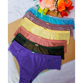 Kit 10 Calcinhas Paloma Lateral De Renda Lingerie Calcinha Feminina