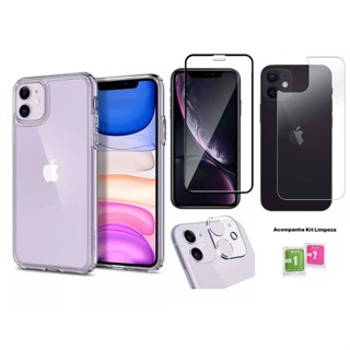 Kit Protecao 4em1 Para iPhone 12 / 12 Pro / 12 Pro Max - Capa Space + Pelicula 3d Tela + Pelicula Camera + Pelicula Traseira