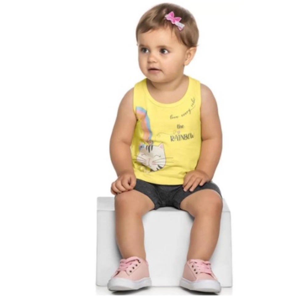 Conjunto  Regata Estampada The Rainbow + Short  Kely Kety