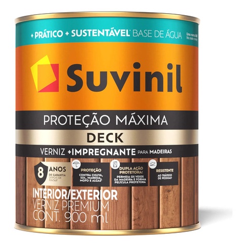 Verniz Proteção Máxima Base Água Acetinado Suvinil 900ml em Oferta na Shopee