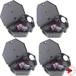 4 Porta Isca Armadilha Para Ratos Ratox 3 Com Chave