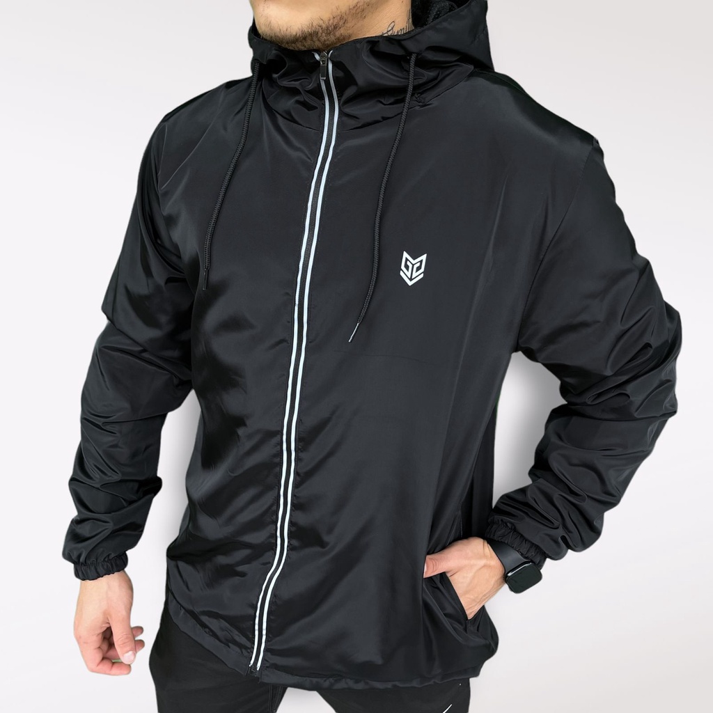 04# Jaqueta Corta Vento Masculina Forrada Premium Impermeável Masculina Gola Alta Bolso zíper Invisivel