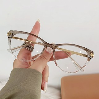 Óptica De Olho De Gato Mulher Moldura De Cristal Anti-Azul Óculos Myopia Prescrição Senhoras Blue Light Glasses