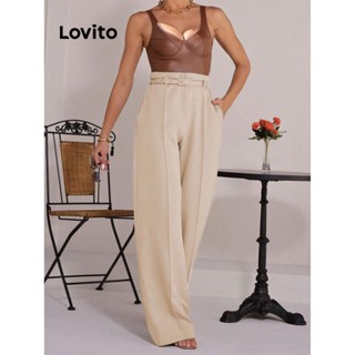 Lovito Calças Elegantes Com Estrutura Lisa Para Mulheres LBL07061