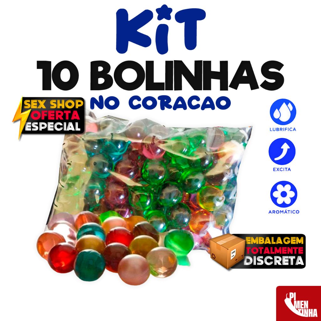 Kit com 10 capsulas Bolinhas Explosivas Lubrificante embalagem coração em Oferta na Shopee