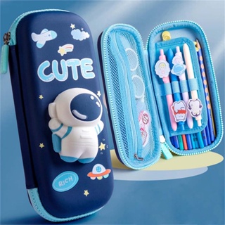 Estojo De Lápis Com Divisória 3d Material Escolar Astronauta em Oferta na Shopee