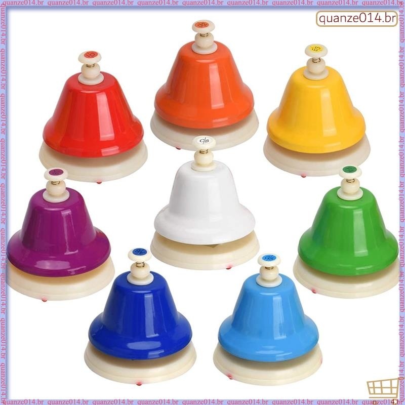 [D K Z C] Sinos De Escrivaninha , 8 Notas Mão De Metal Diatônico , Música Arco-Íris , Instrumento De Percussão Para O Ensino De Aprendizagem Musical em Oferta na Shopee