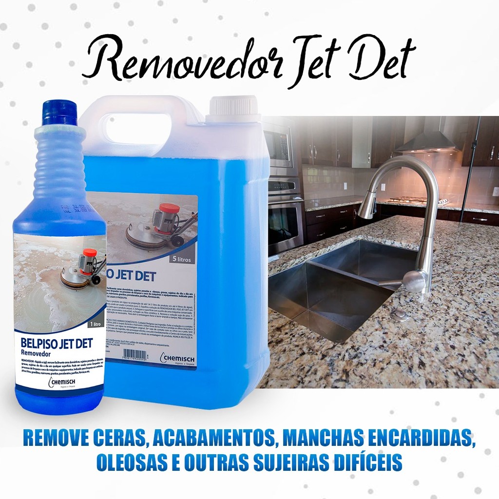 Removedor Limpa Pias Granito Mármore Jet Det 1L Concentrado