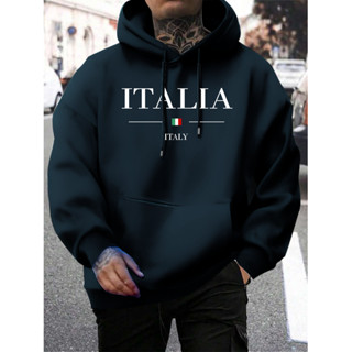 Moletom Masculino Moletom Canguru Blusa de Frio Unissex Moletom Estampado Italia Italy Moletom Unissex Streetwear Top em Oferta na Shopee