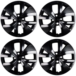 Calota Aro 15" cor Preto Brilho Mod Polo Track 21/24 (Jogo c/ 4 Calotas) Grid - 148CP-POB-E