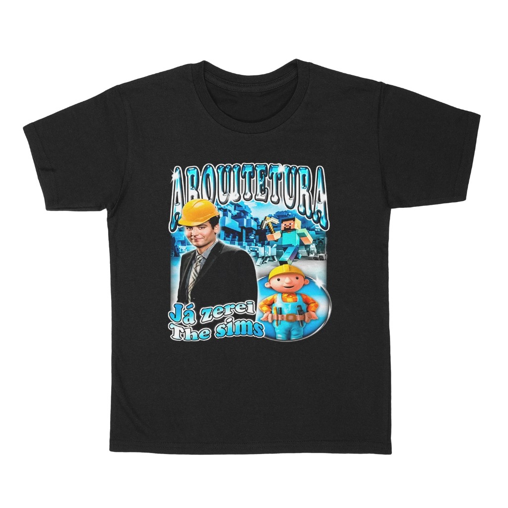 Camiseta Invicto Unissex Faculdade Arquitetura Já Zerei The Sims Minecraft Meme 100% Algodão Hype