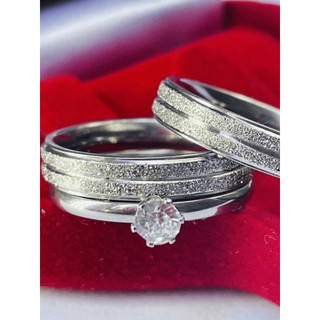 1 Par de Alianças de Namoro Prata Anel Solitário 4mm Design Fino Brilhosa Diamantada Caixinha Especial  joias Vermelha