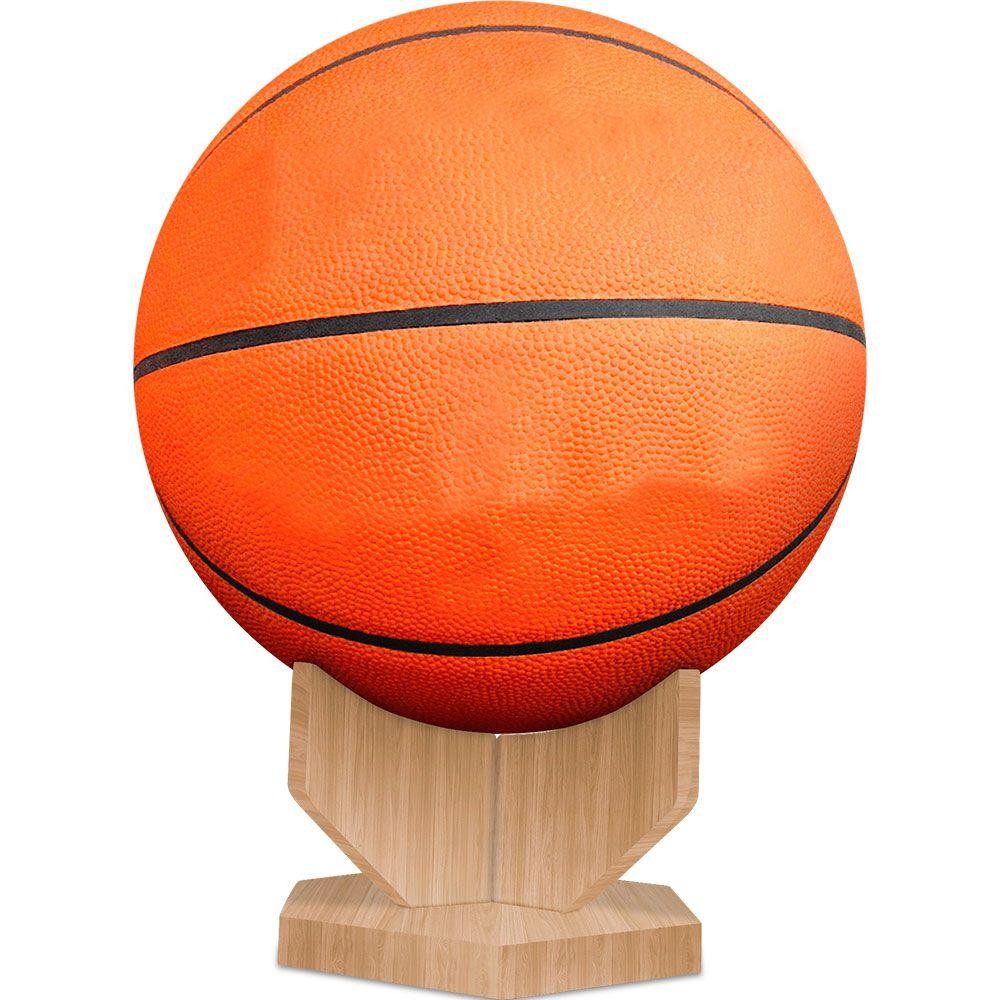 Expositor Suporte Decorativo Bola De Futebol Basquete Em MDF Jade