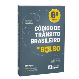 Código de Trânsito Brasileiro - CTB de bolso - 2025 Rideel em Oferta na Shopee