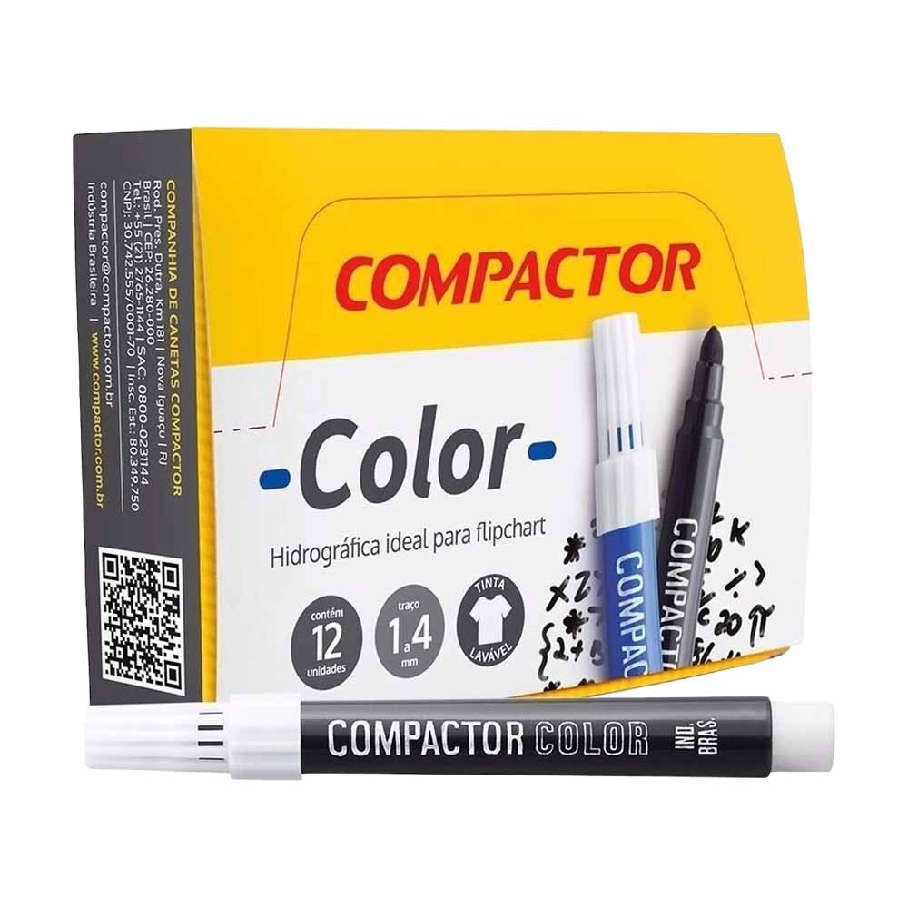 Pincel Compactor Color Preto 5004 Compactor - 12UN