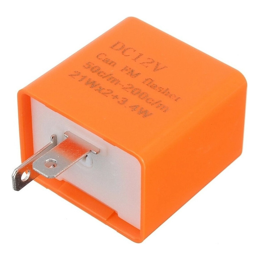 Relé 12v Pisca Seta Led Moto 2 Pinos Ajuste Frequência- Full