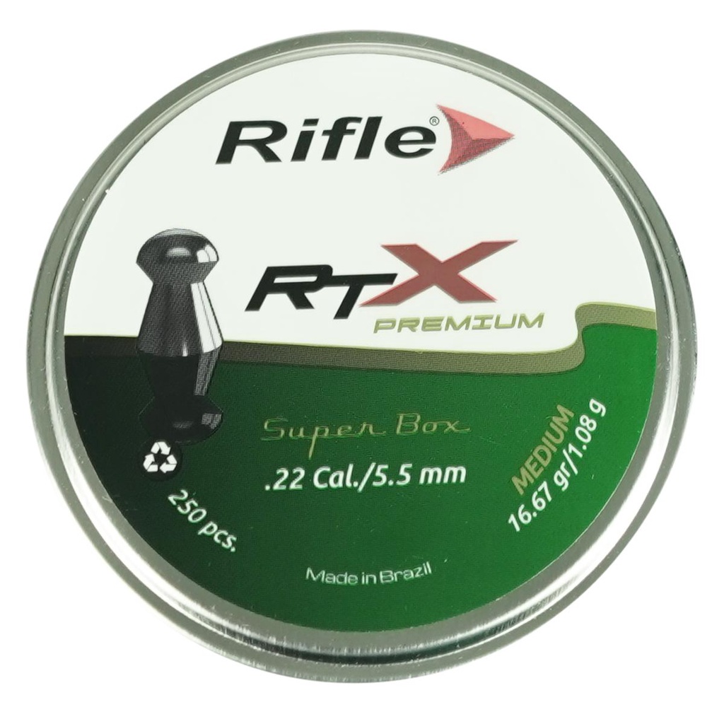 Chumbinho/Espingarda 5.5 Rifle 250un Premium RTX 16.67gr em Oferta na Shopee