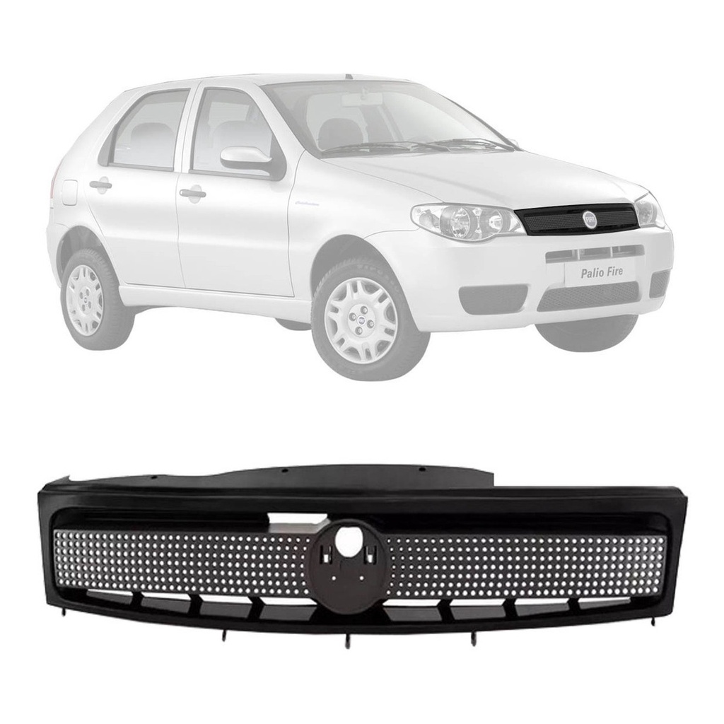 Grade Dianteira Fiat Palio 2003 2004 2006 2008 2009 Preto em Oferta na Shopee