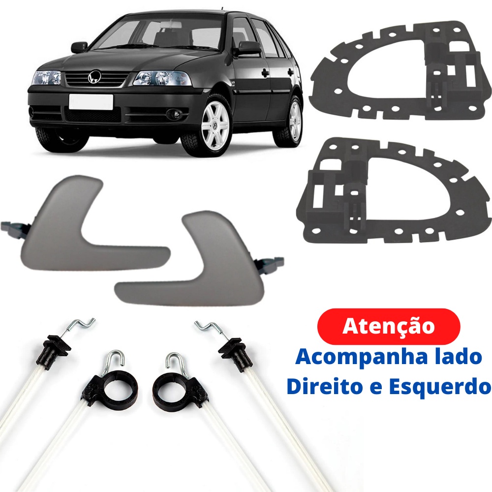 Kit Superior Maçaneta Interna Cabo Acionamento Dianteira Esquerda Direita Gol G3