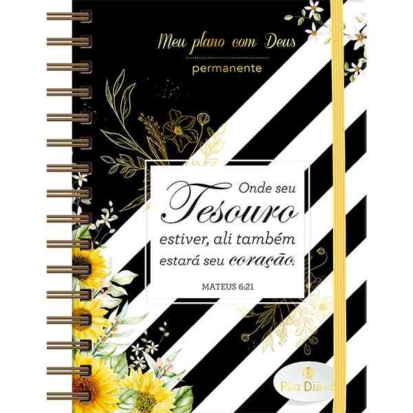 Meu Plano com Deus | Planner Permanente | Capa Dura Espiral | Tesouro