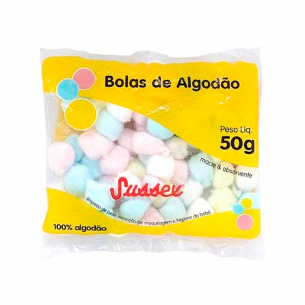 Algodão Sussex Bolas Coloridas 50g em Oferta na Shopee