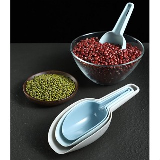 Kit 3 Colher Concha De Plastico medidoras Para Gelo E Cereais COM 3 UNDS