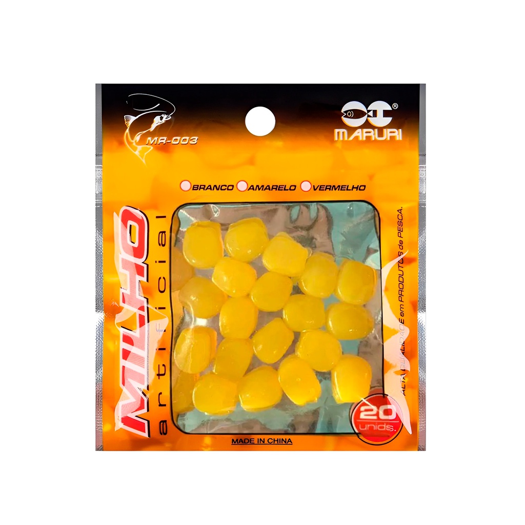 Isca Artificial Milho PVC Amarelo - Maruri
