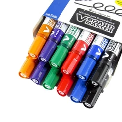12 Pinceis Para Quadro Branco PILOTO Recarregável - Diversas CORES