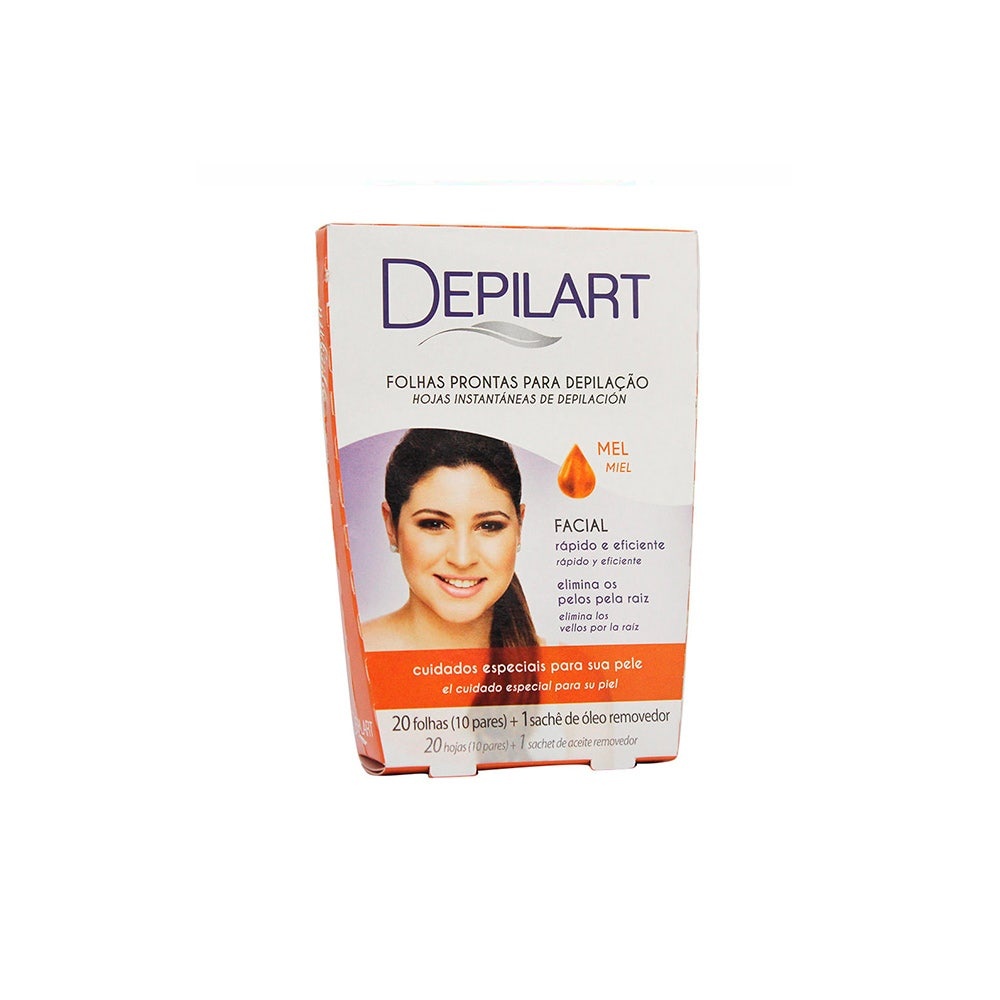 Folhas Prontas Para Depilação Facial Depilart Mel 10Fls