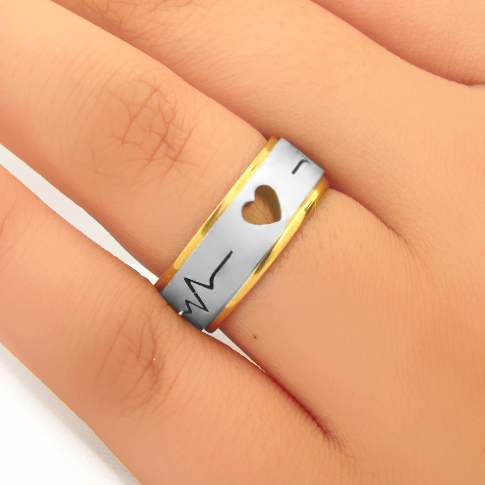 Aliança Bodas 6mm Prata Ouro Banho Tungstênio