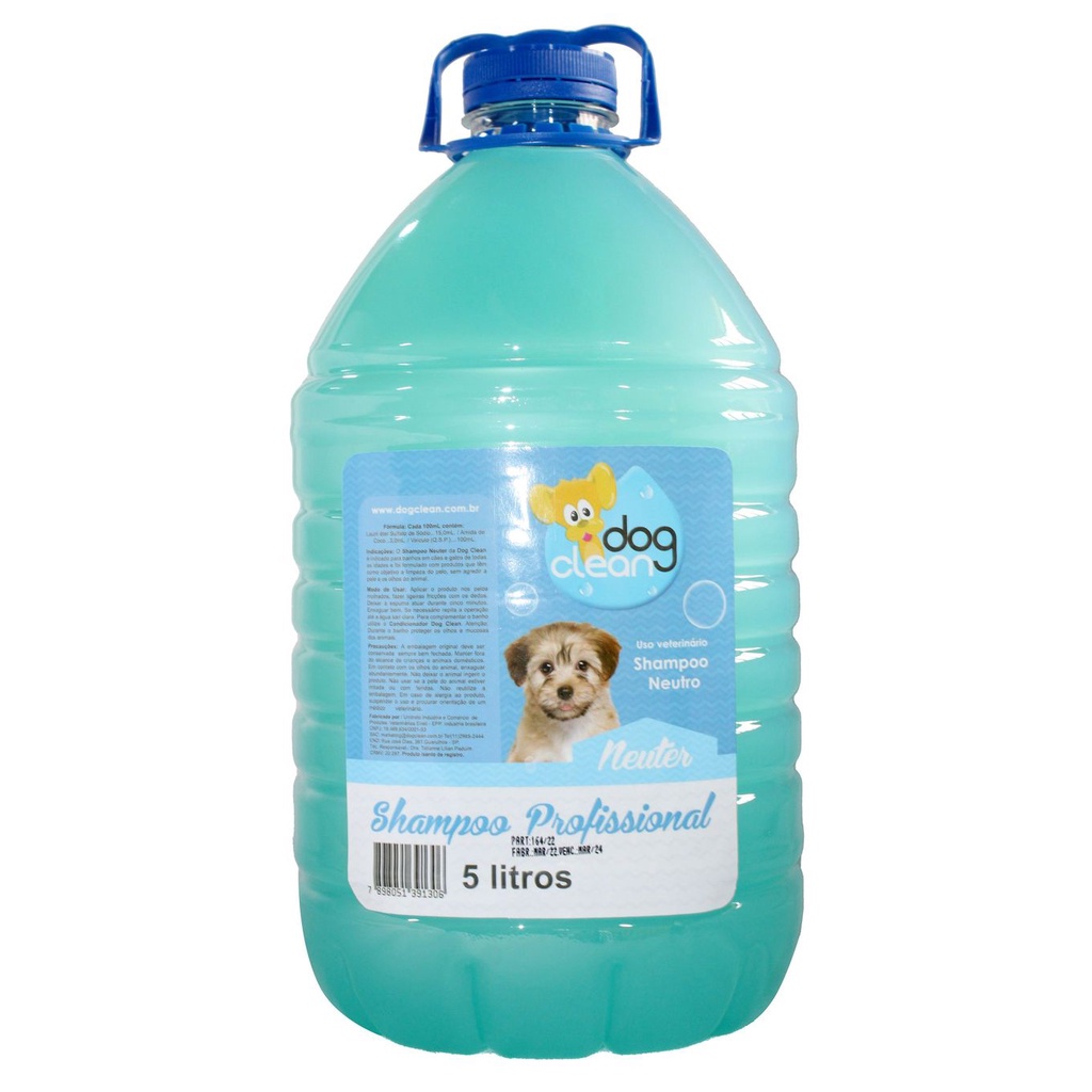 Shampoo Profissional para Cães e Gatos Dog Clean Classica 5 Litros Neutro