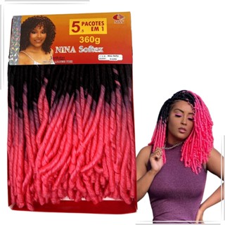 Cabelo Sintético Nina Softex Original 360g - Pacotão 5 em 1 Wig - Crochet Braid