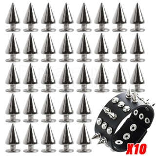 10Pcs Rock Garment Metal Cone Spikes/Rebites Punk Sliver/Material De Costura Caseira/De Roupas Artesanais De Couro Decoração/Pulseiras Necklet Acessórios em Oferta na Shopee