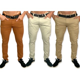 Kit 3 Calças Masculina Jeans Sarja Com Lycra Promoção