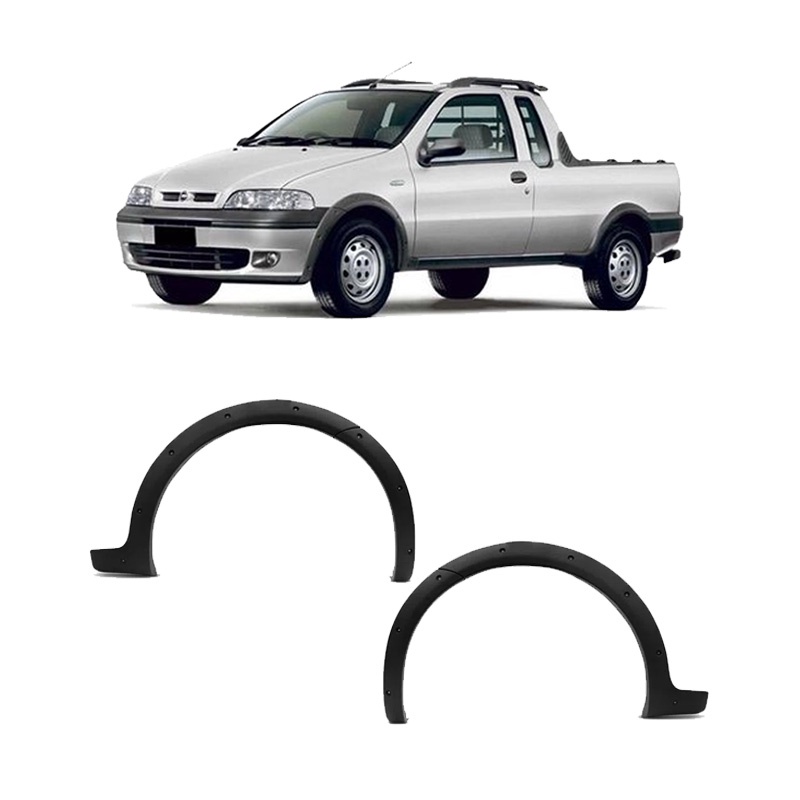Moldura Alargador Para-lama Strada Adventure / Working 2002 A 2007 Preto Texturizado Dianteiro