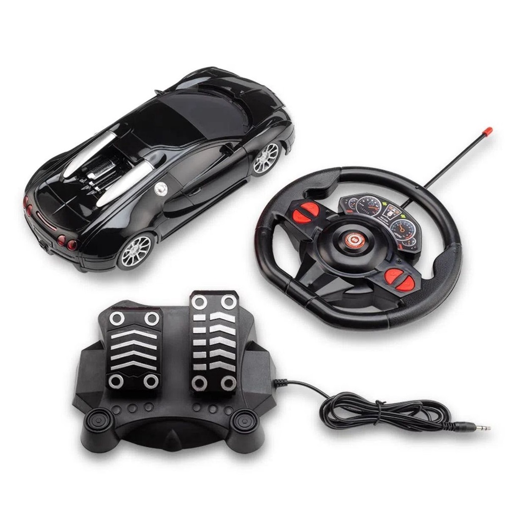 Carrinho com Volante e Pedal Racing Control Nitro Preto Multikids - BR1147 em Oferta na Shopee