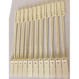 Lacre para malote dupla trava 16cm branco com 100 unidades Rigoran