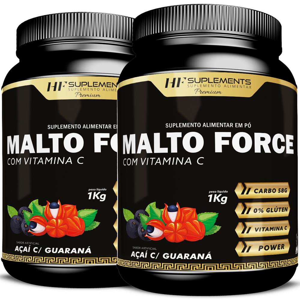 2x MALTO FORCE MALTODEXTRIN C/ VITAMINA C 1KG HF SUPLEMENTS